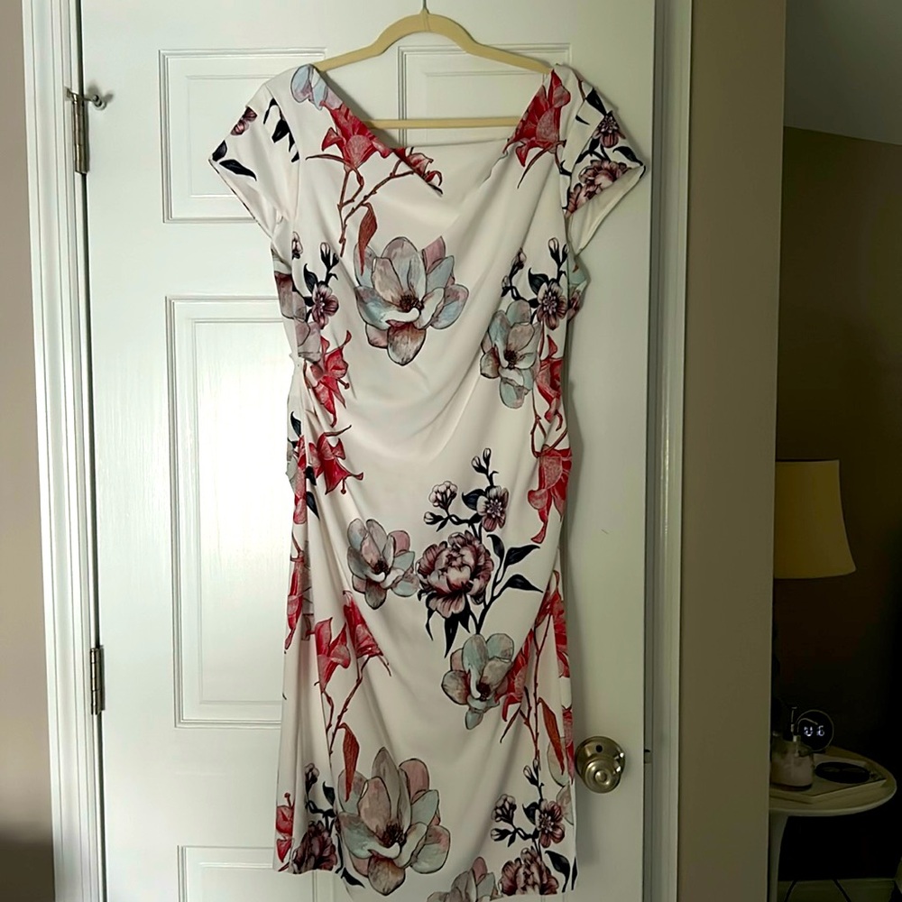 WHBM midi lined special occasion floral dress - perfect for spring and summer